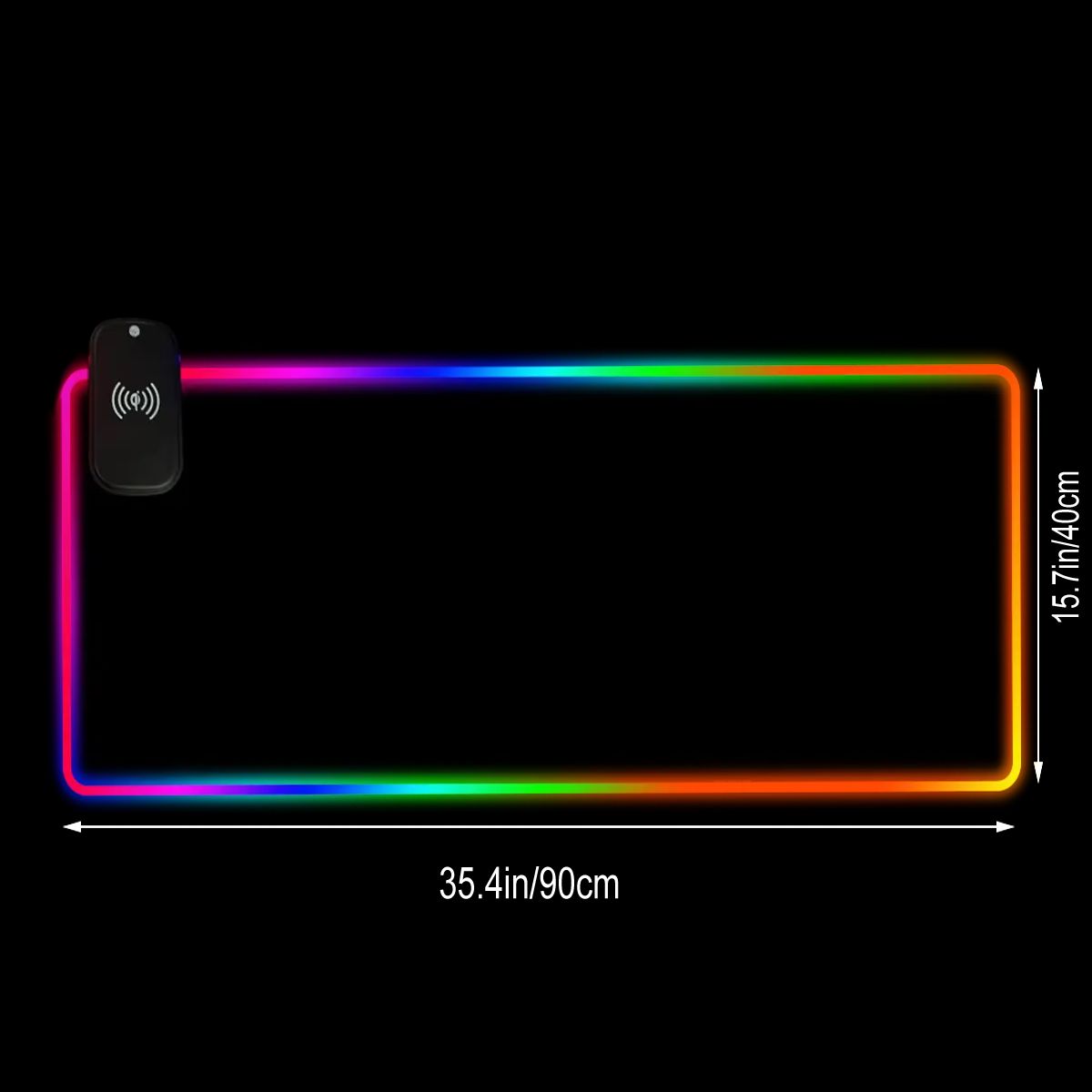 Personlig RGB Musemåtte – 90×40 cm