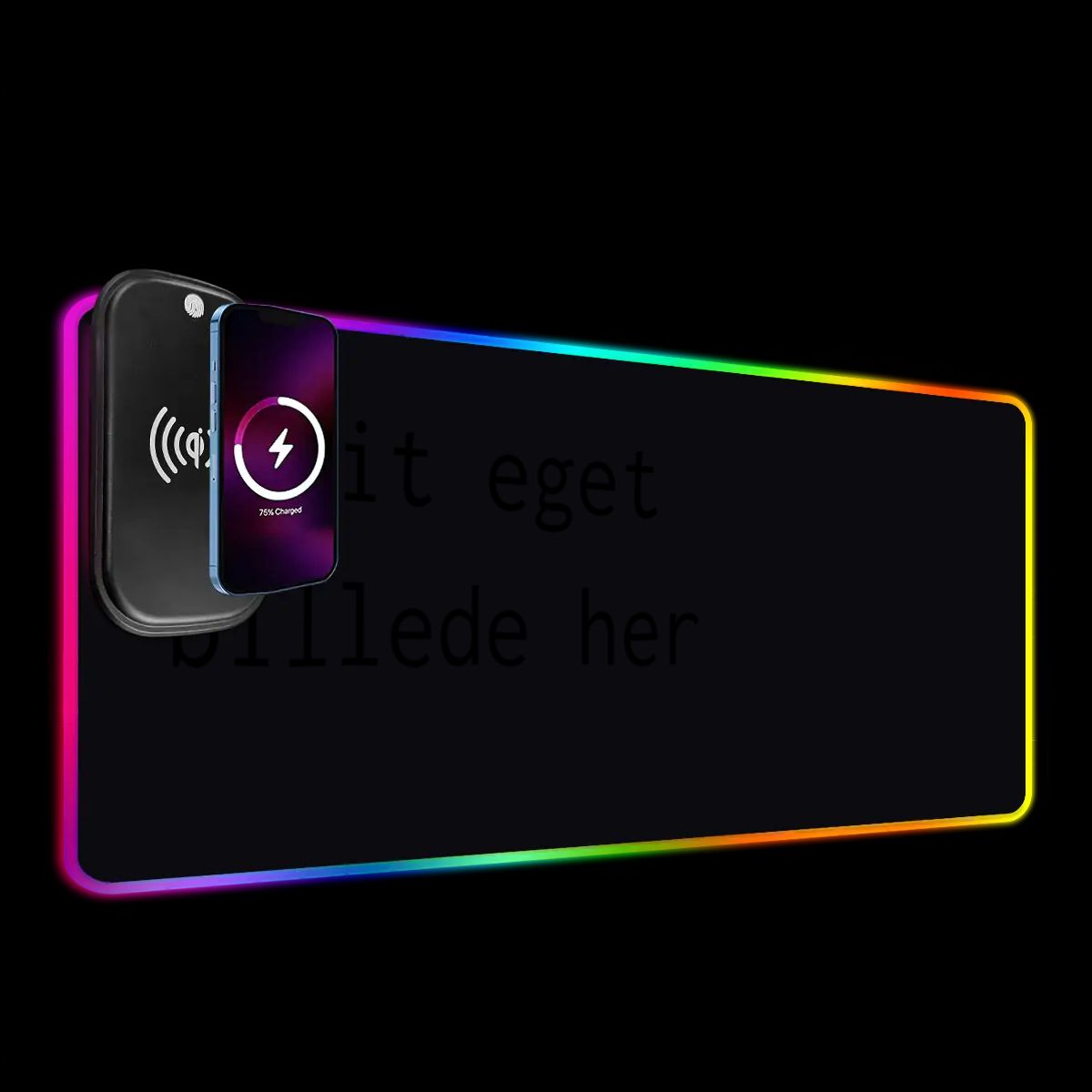 Personlig RGB Musemåtte – 90×40 cm