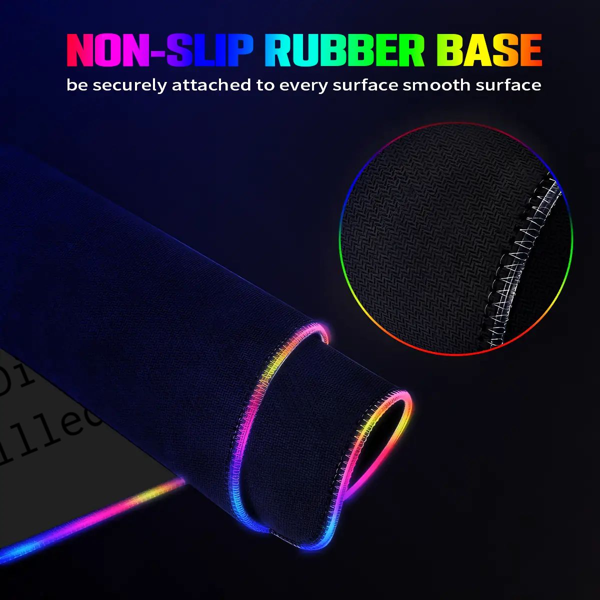 Personlig RGB Musemåtte – 90×40 cm