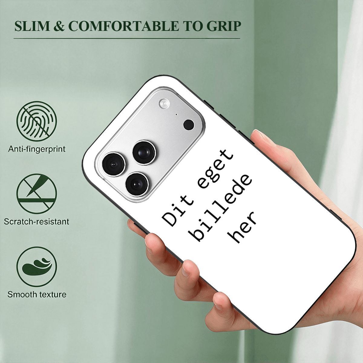 Personligt iPhone 18 Pro-cover med dit eget billede