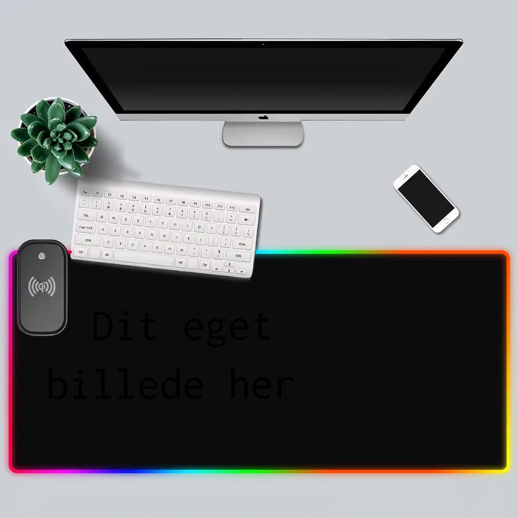 Personlig RGB Musemåtte – 90×40 cm